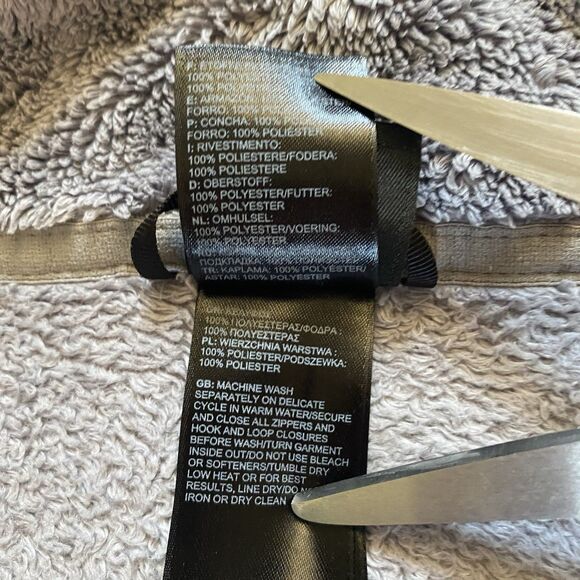 THE NORTH FACE M Gray Osito II Women Full Zip Fuzzy Soft High Pile Fleece Jacket - Picture 12 of 16